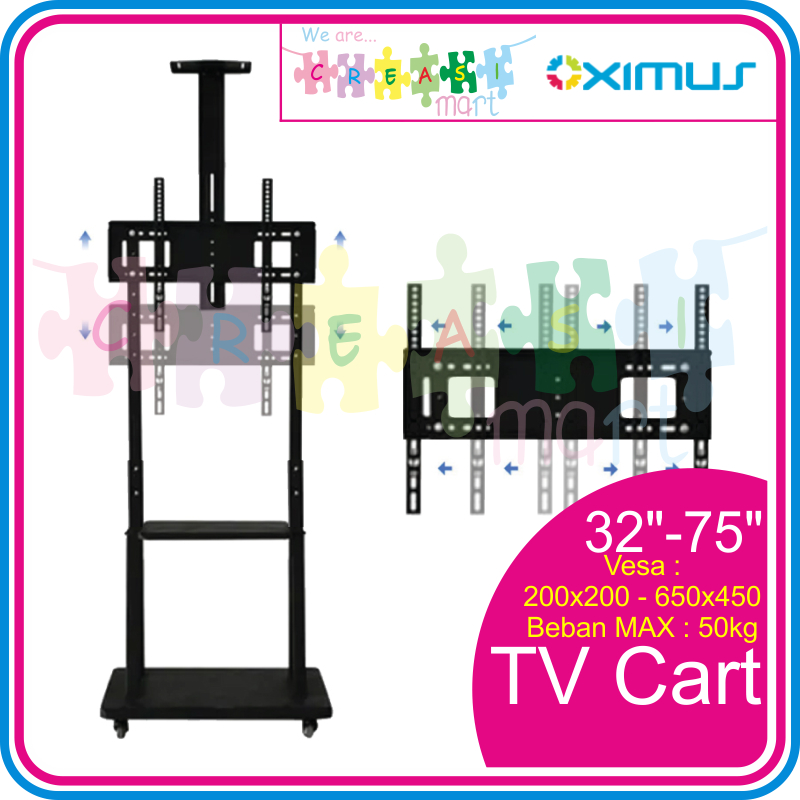Jual Oximus TC1700 TC1700R (Rotate) TV Stand Cart Bracket TV - Main Image