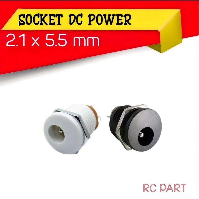 Jual Socket DC Power Jack DC Female Socket Panel Box Mount Soket DC ...