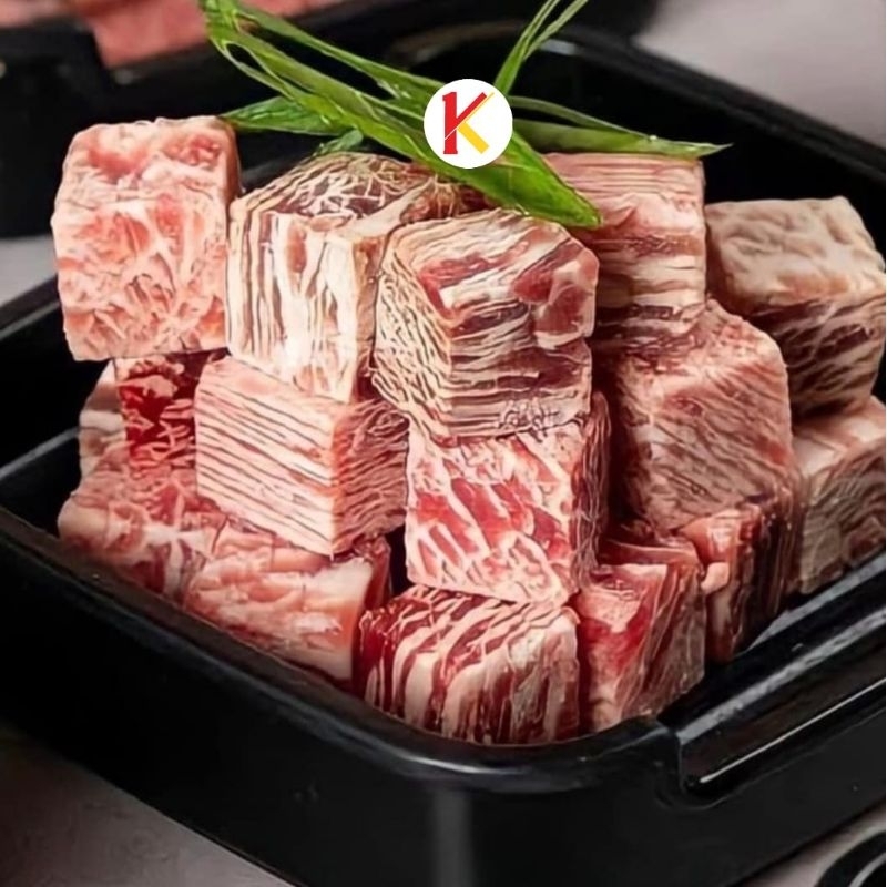 Jual daging saikoro beef halal frozen / cubes steak grill / dadu kotak ...