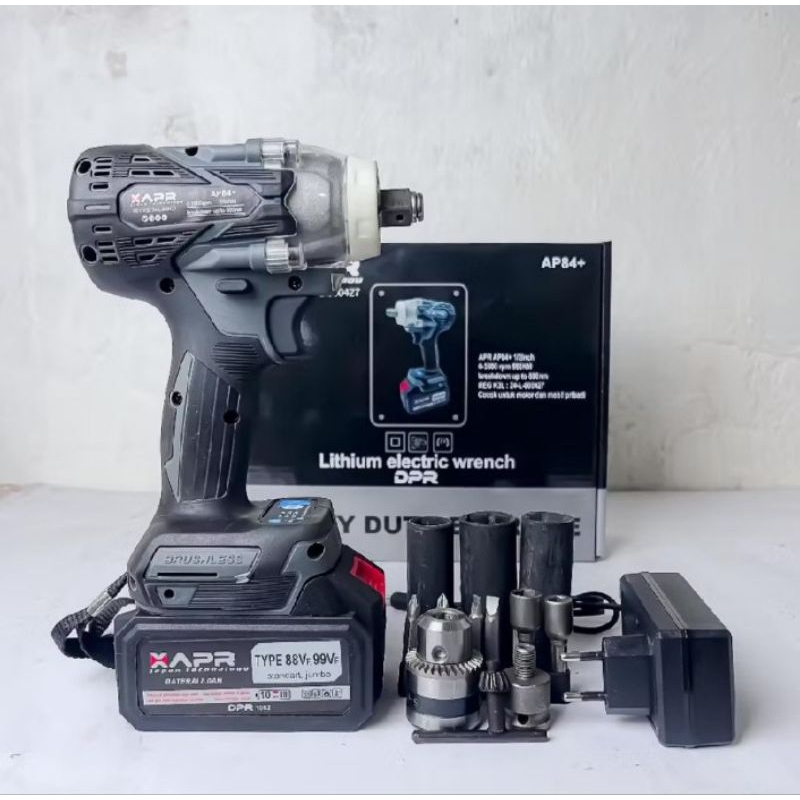 Jual APR JAPAN AP84+ Impact wrench pembuka baut standart 550Nm batrei 1 ...