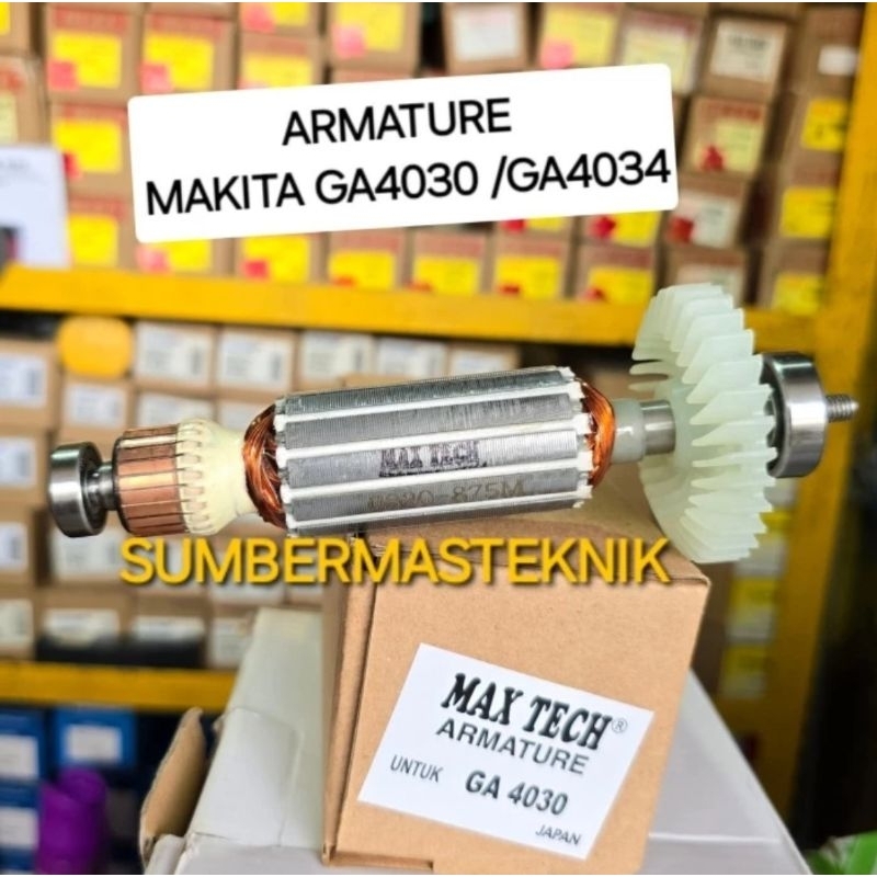 Jual ARMATURE MAKITA GA4030 GA 4034 MAXTECH ANGKER ROTOR MESIN GERINDA ...