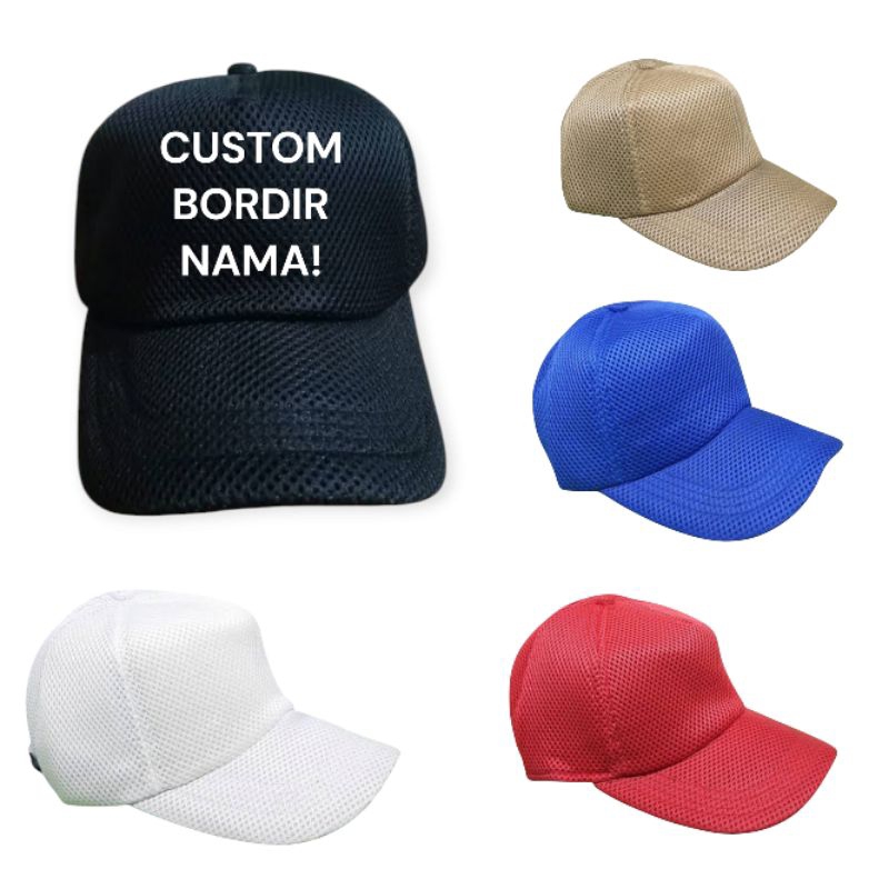 Jual Topi Jaring Double mess Custom Bordir Nama Topi Baseball Dewasa ...