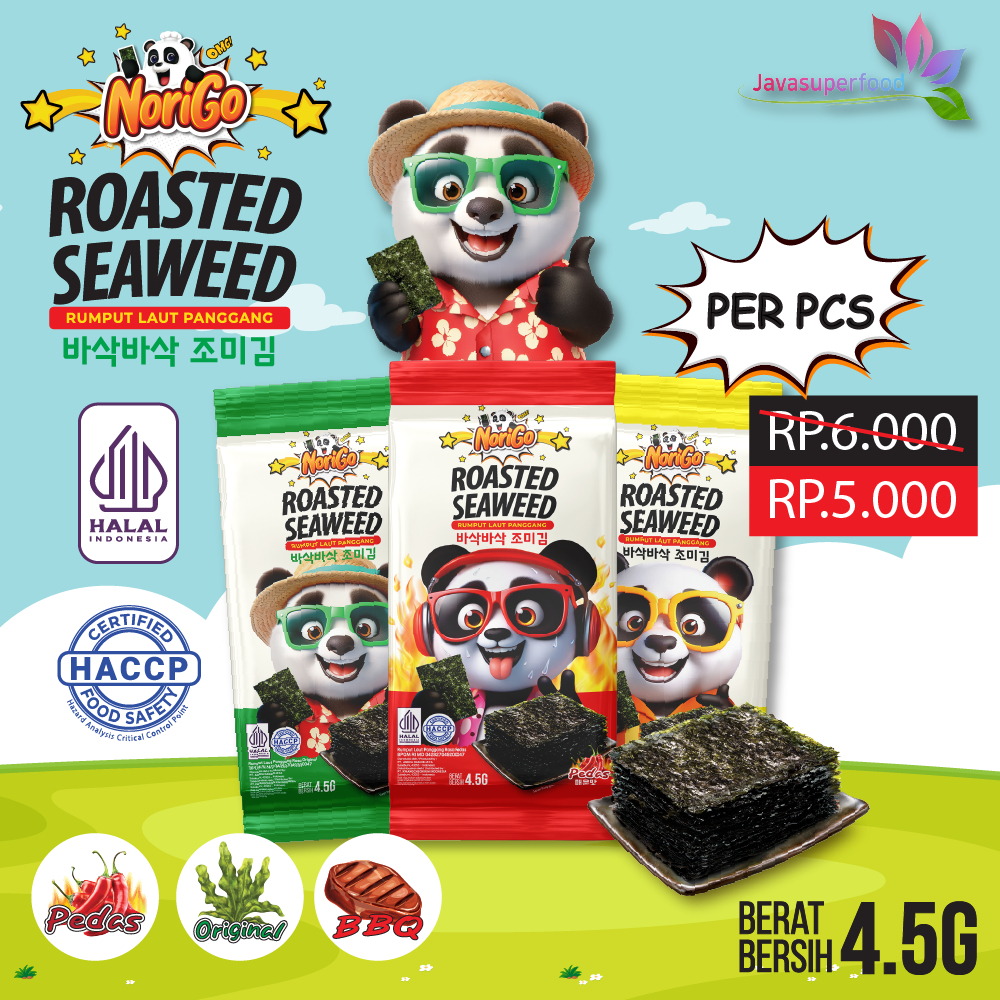 Jual [HALAL] NORIGO DOSIRAK RUMPUT LAUT PANGGANG ROASTED SEAWEED 4.5GR ...