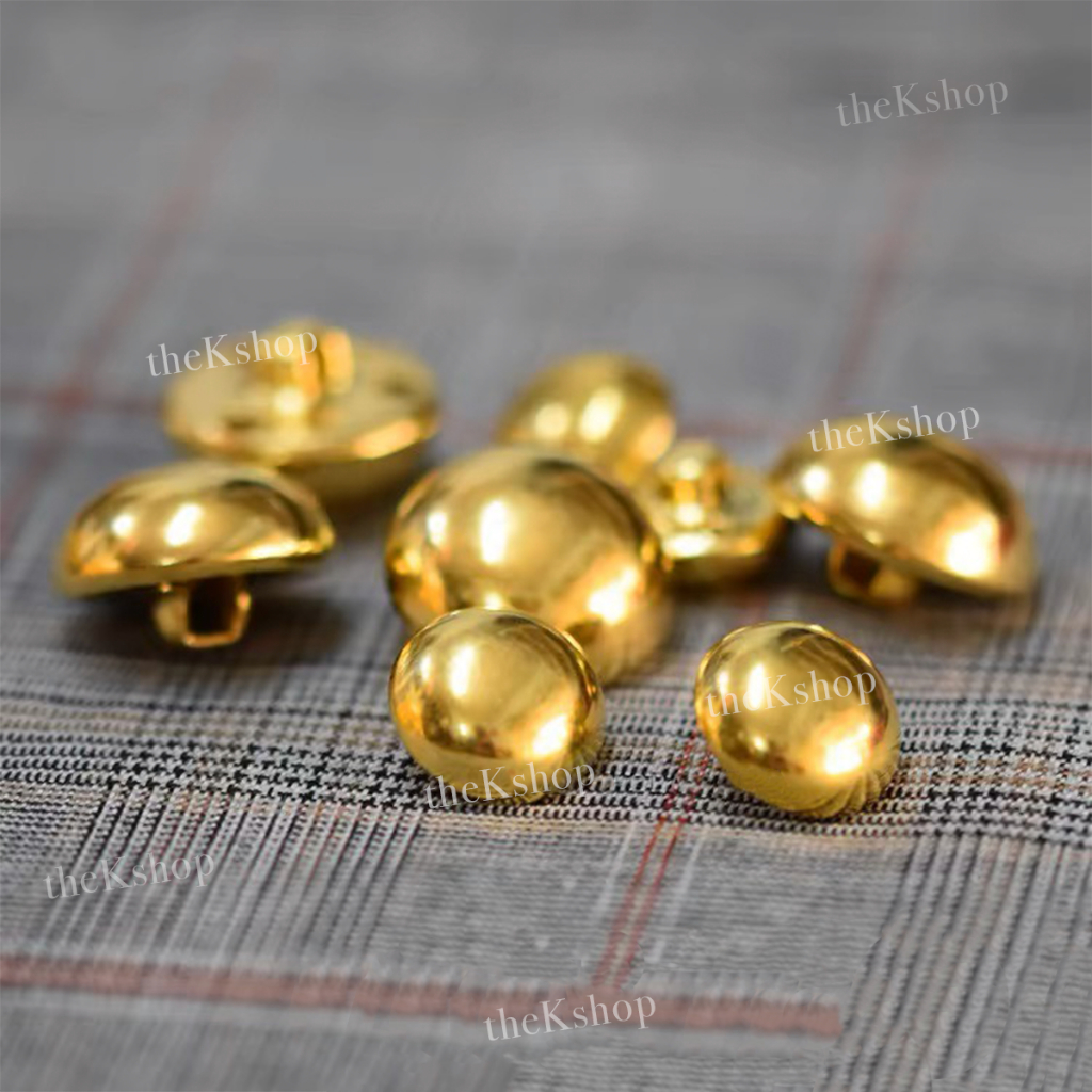 Jual (144pcs) Kancing Jamur Emas / Kancing Emas Bulat Timbul 10mm 12mm ...