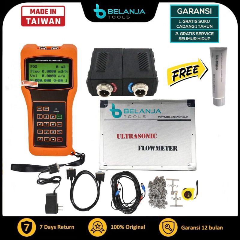 Jual Ultrasonic Flow Meter TUF2000H 50-700mm TM1HT Liquid Tester Meter ...
