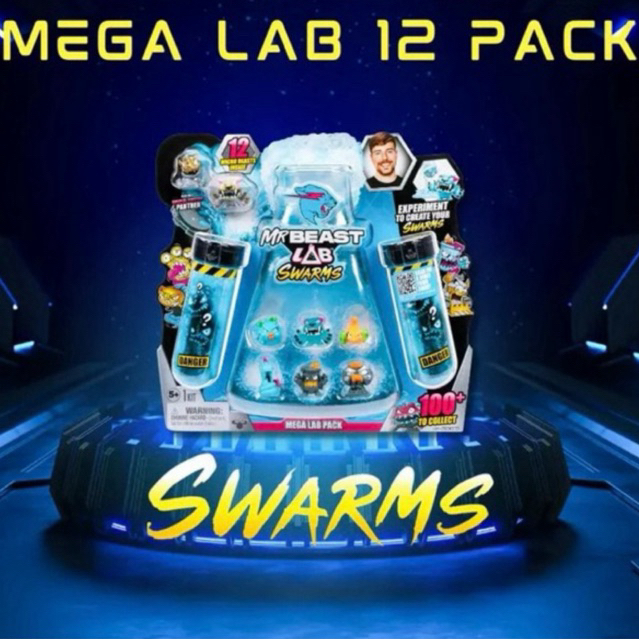 Jual Mr Beast Swarms Mega Lab 12 Pack - Mainan MrBeast Collector ...
