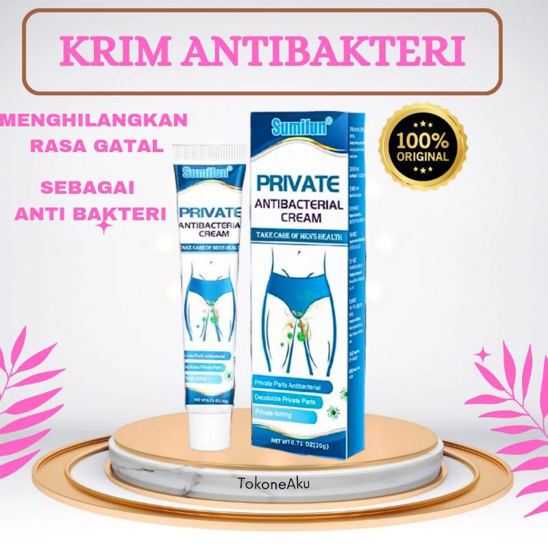 Jual PRIVATE BIRU ANTIBACTERIAL SALEP CREAM ANTI BAKTERI GATAL FOR MEN ...