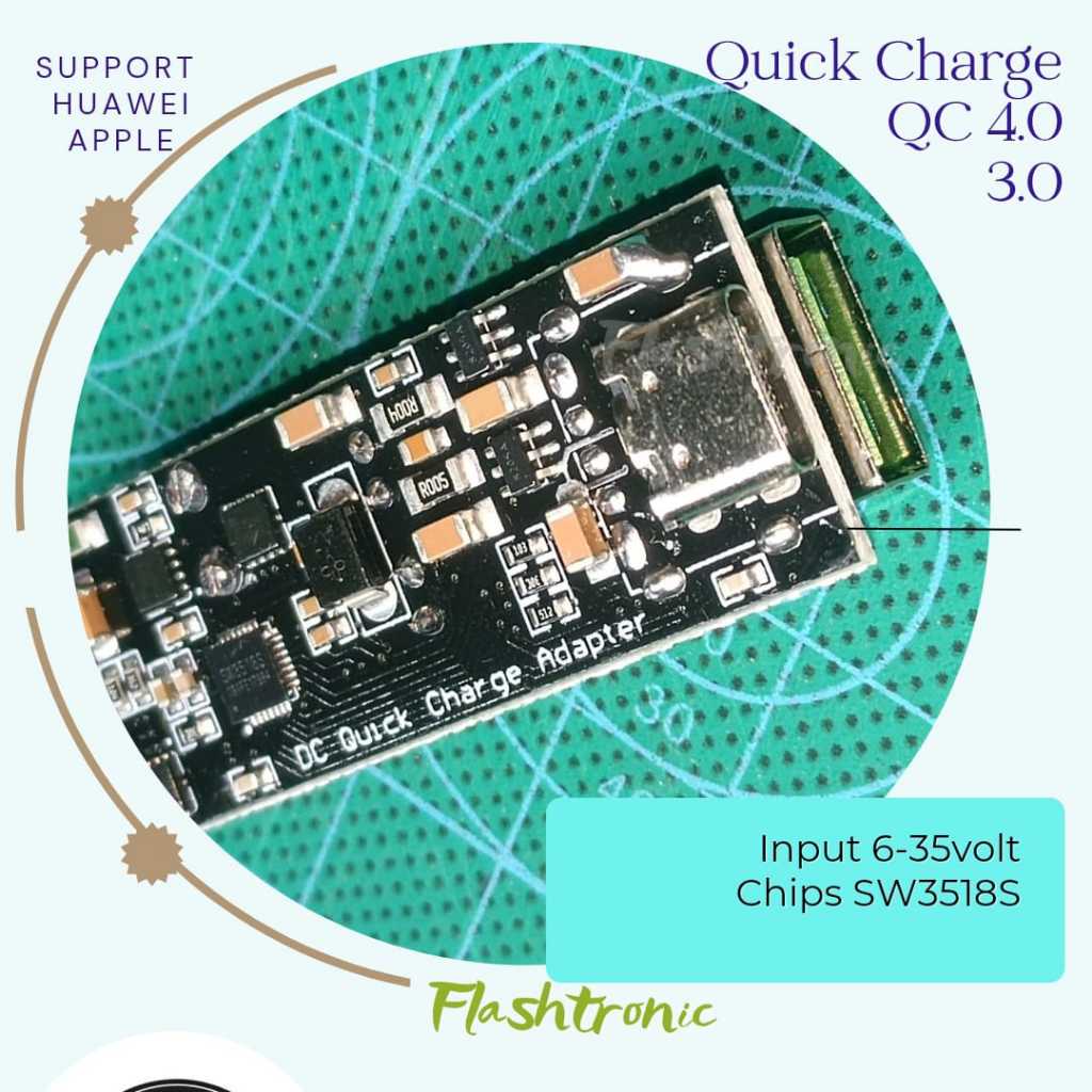 Jual SW3518 Modul Step Down 6-35Volt to USB Quick Charge QC4.0 PD ...