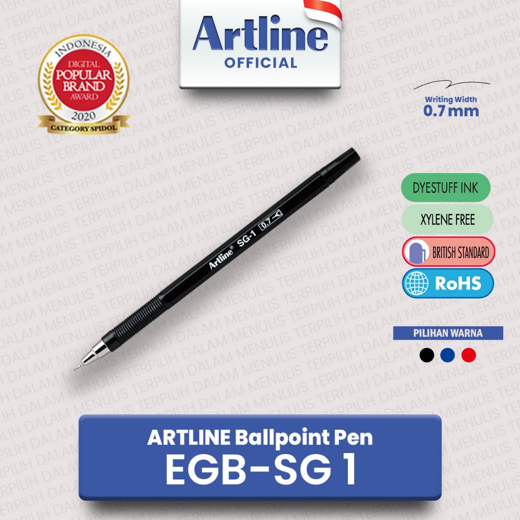 Jual (LIVE) ARTLINE Ballpoint Pen Pulpen 0.7 mm EGB-SG1 Satuan/ Set ...