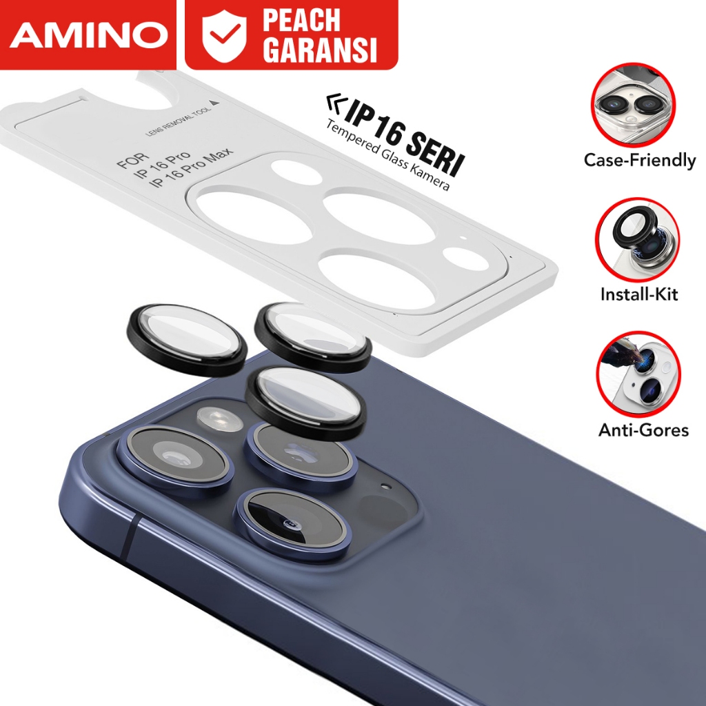 thumbnail interactive-video image 1 of 4 Pcs Tempered Glass Camera Lens Protector For IPhone 16 Series (Pro Max/Plus/Pro) - 9H Clear 1 of 2
