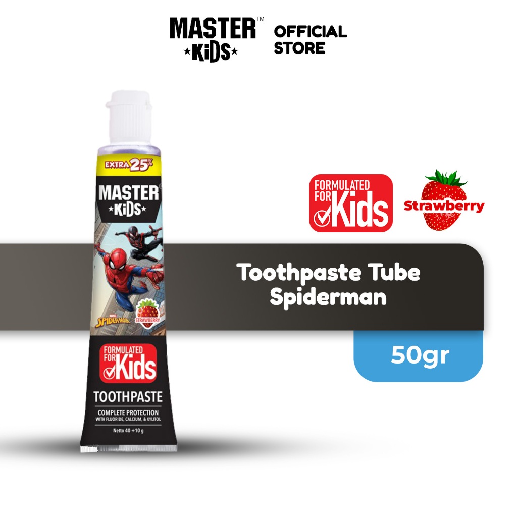Jual Master Kids Toothpaste Spiderman Tube 50gr | Shopee Indonesia
