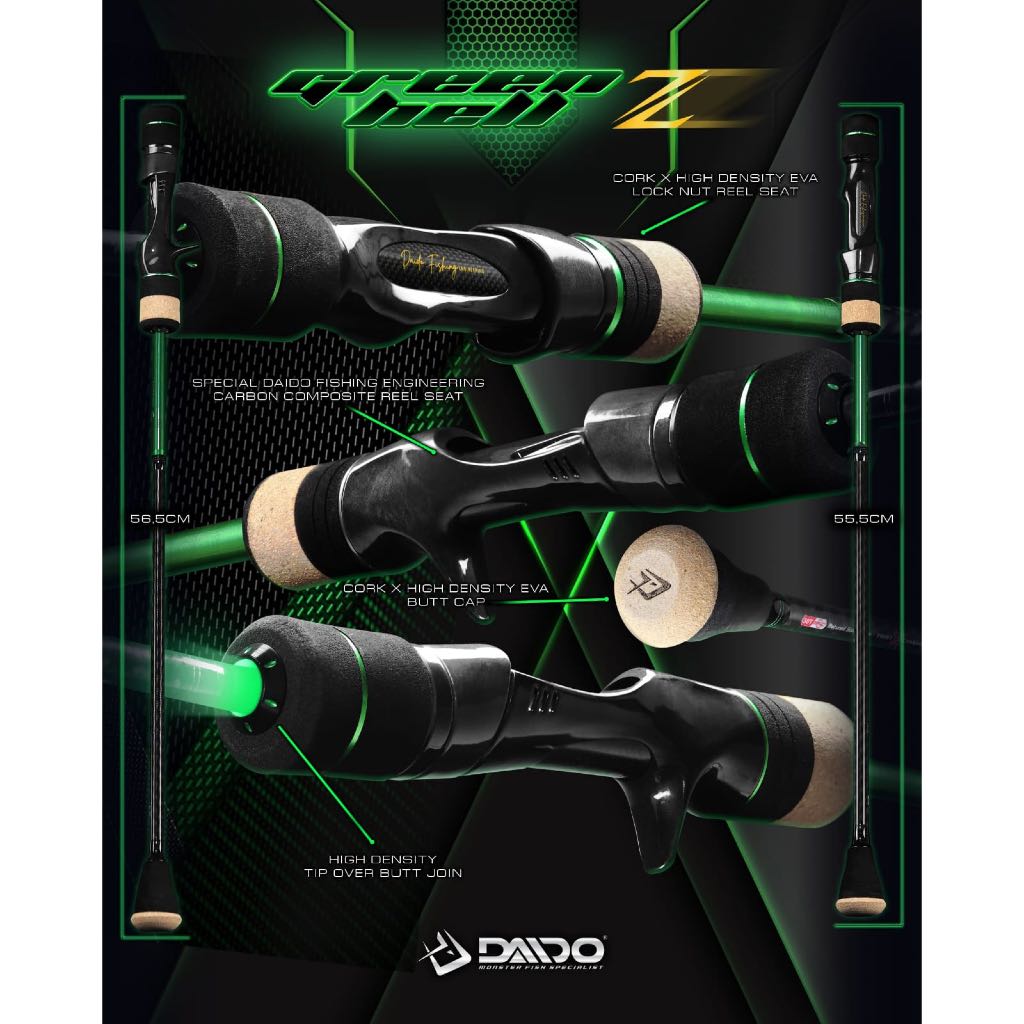 Jual Joran Jig Daido Green Hell Z Spinning Solid Carbon 185 Cm | Shopee ...