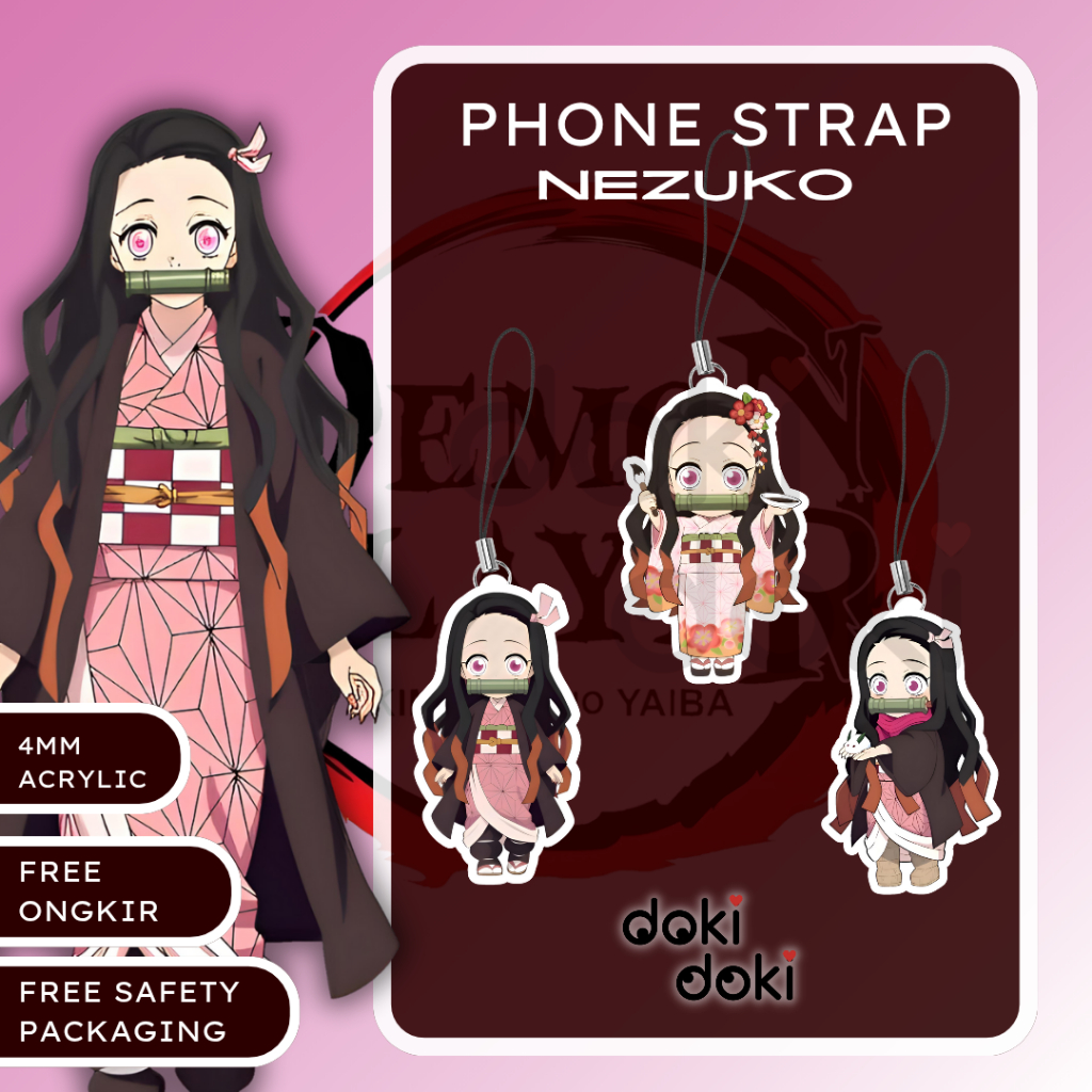 Jual DOKIDOKI PHONE STRAP HP ANIME NEZUKO KAMADO KIMETSU NO YAIBA ...
