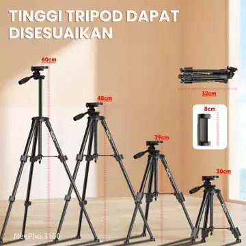 NeePho 3160 Tripod Sultan Multifungsi Photography Kamera Cellphone DSLR