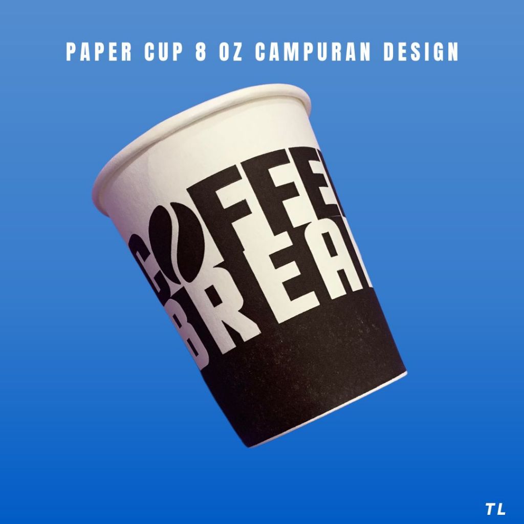 Jual Paper Cup/Gelas Kertas Desain Minuman Panas 8 Oz 240 ml isi 50 pcs ...