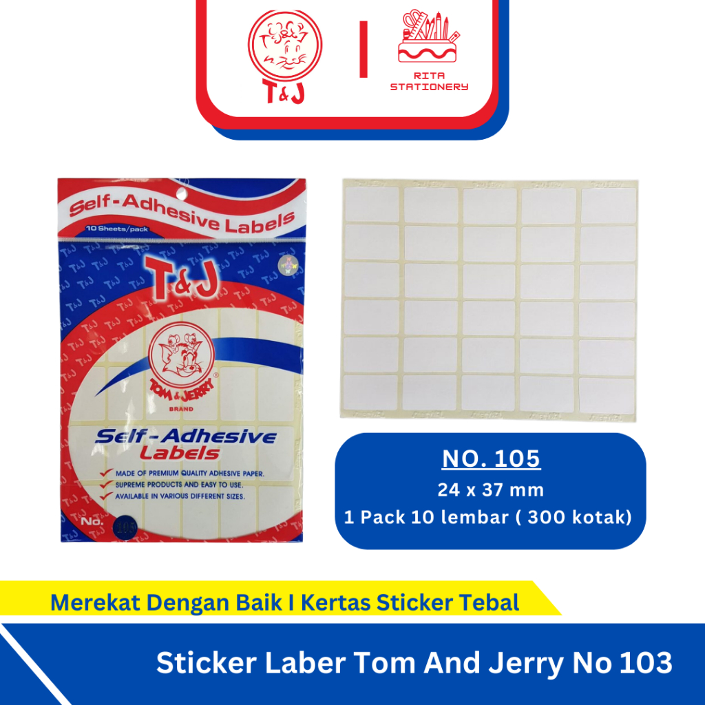 Jual Label Stiker Tom And Jerry 103 /105 / 107/ 108 / 109 / 112 / 121 ...