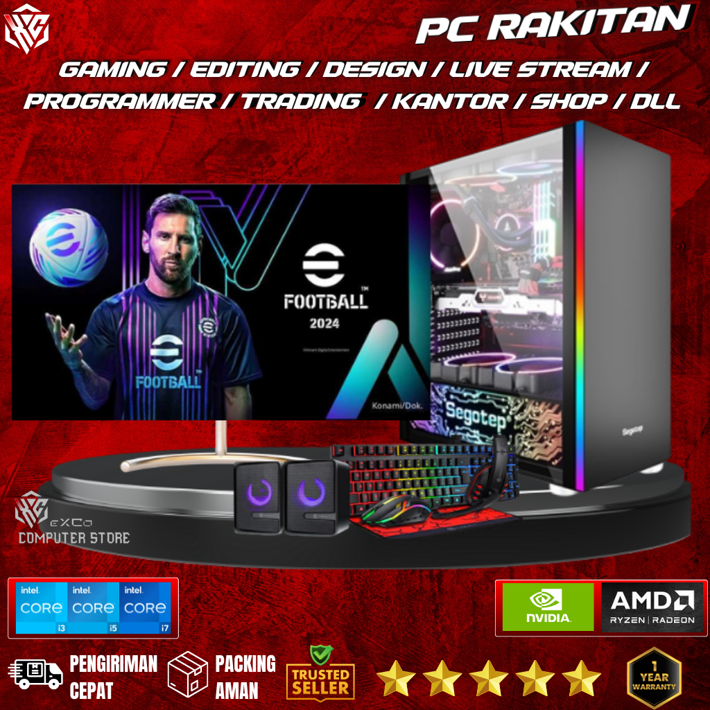 Jual PC GAMING FULLSET Core i7 Ram 16gb Ssd Hdd 1Tb Vga 4gb ddr5 Siap ...