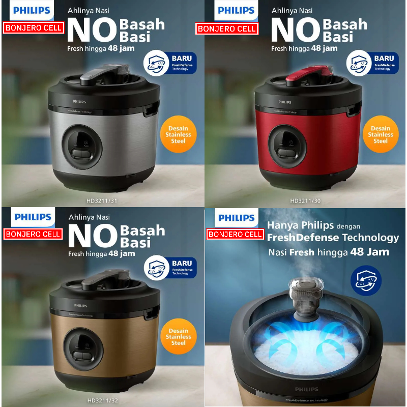 Jual Philips Rice Cooker Magicom 1.8 L 3000 Premium Series HD3211 ...