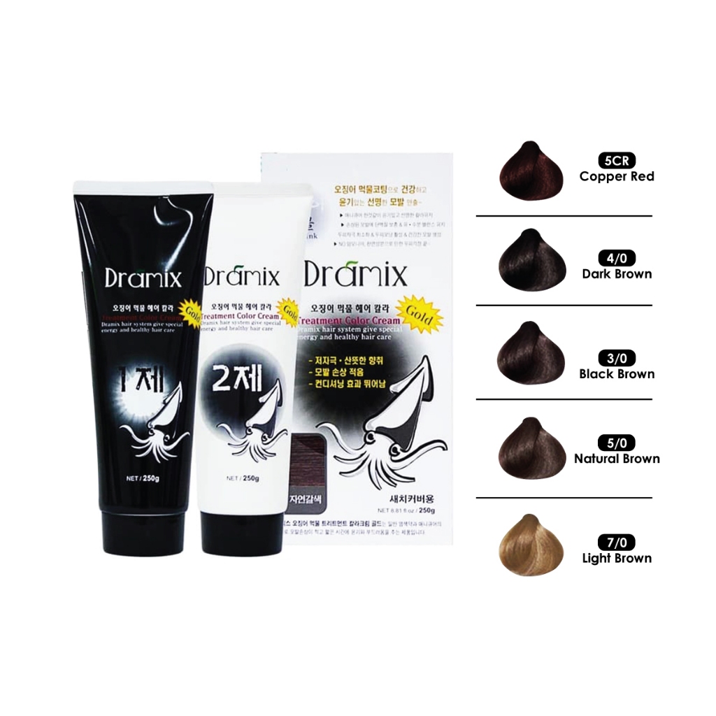 Jual dramix cat rambut sotong korea original pewarna rambut bebas ...