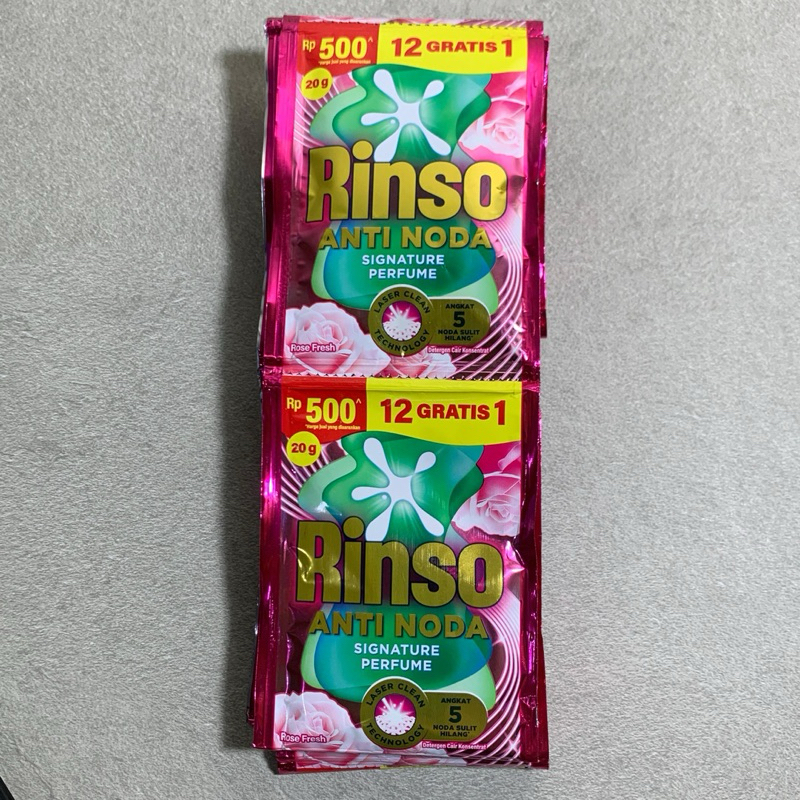 Jual [20 G] RINSO SIGNATURE PERFUME ANTI NODA (1 Renteng isi 12 Sachet ...