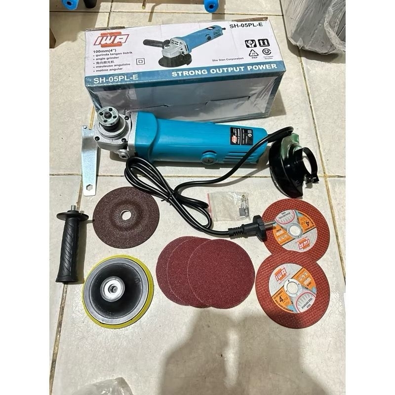 Jual PAKET GERINDA LISTRIK IWA GERINDA TANGAN SIAP PAKAI | Shopee Indonesia