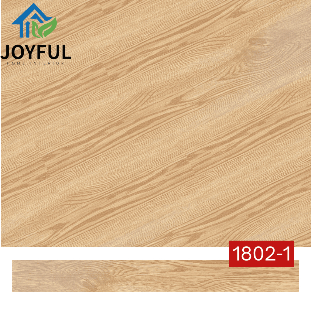 Joyful Home Interior - ( PAHE 12PCS ) Vinyl Lantai Serat Kayu • Dengan Perekat • Uk. 91x15cm
