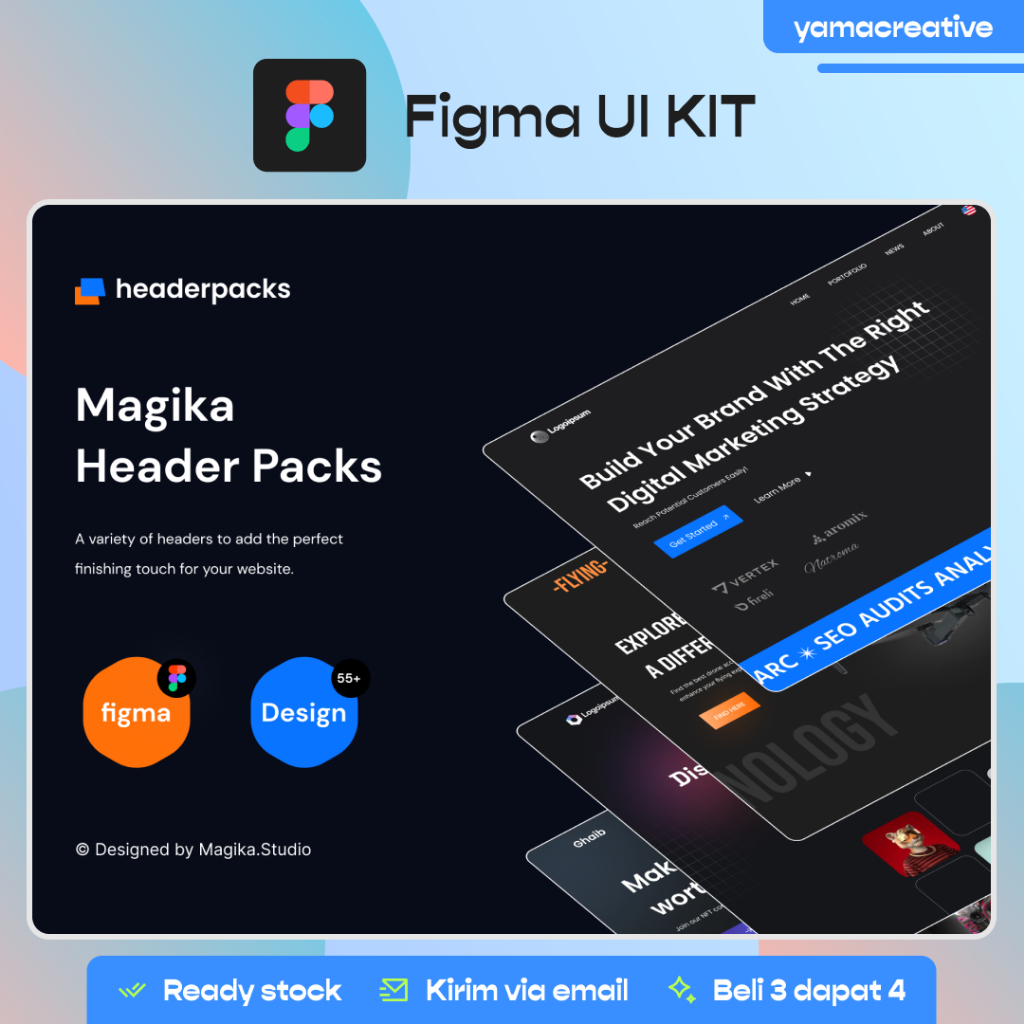 Jual 50 Headers Section for Website - Premium Figma UI Kit | Shopee ...