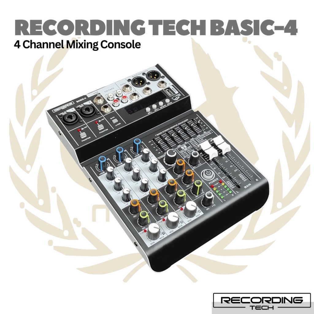 Jual RECORDING TECH BASIC 4 MIXING CONSOLE | Audio MIxer 4 Channel ...