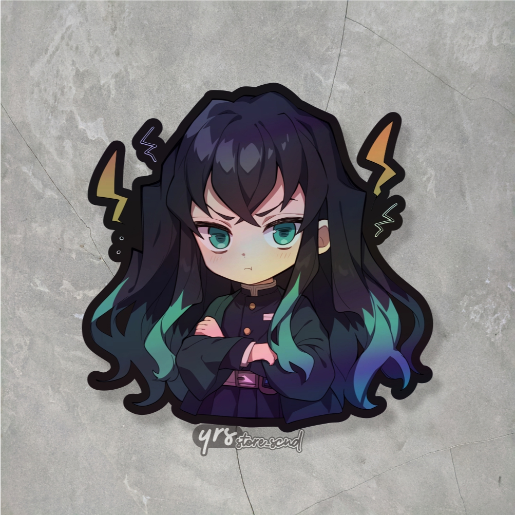 Jual Stiker Anime Hologram Muichiro Tokito Ukuran +- 5,6 x 5,6 cm ...