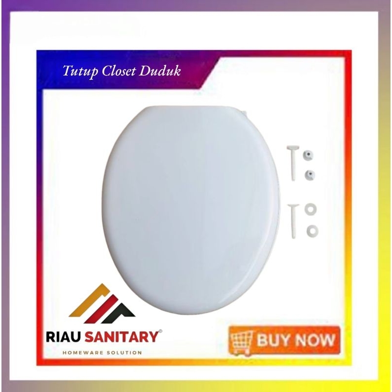 Jual tutup closet duduk universal techplas white pvc toilet cover ...