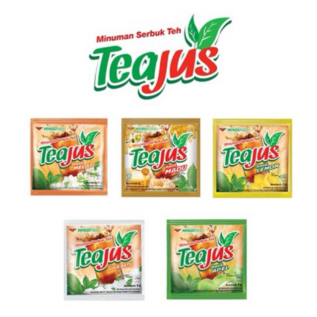 Jual TEA JUS ALL VARIANT 1 RENTENG ISI 10 SACHET | Shopee Indonesia