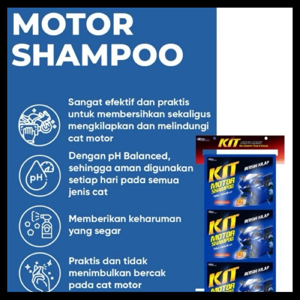 Jual (1Pack 15ML X 24 Sachet) KIT Shampo Biru Sabun Cuci Motor Mobil ...