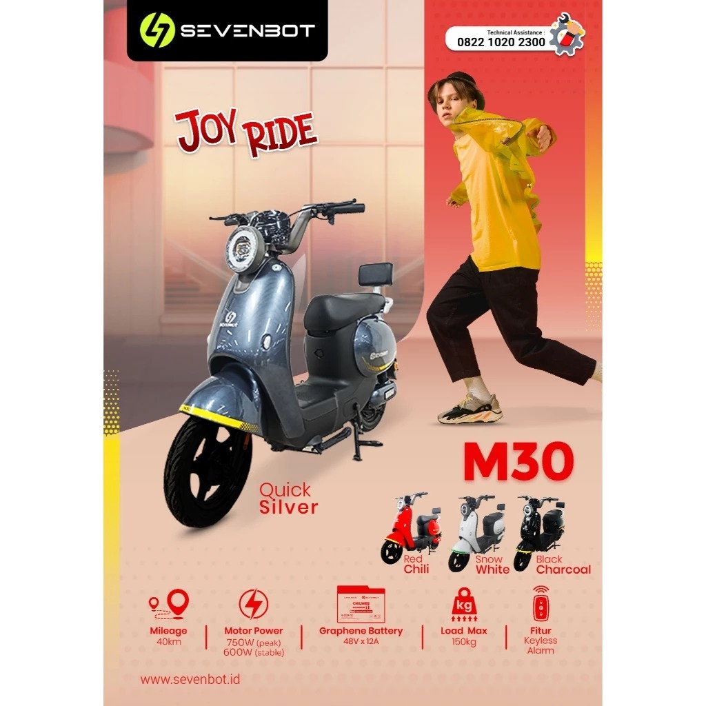 Jual SEPEDA LISTRIK SEVENBOT M30 BLACK - SEPEDA LISTRIK | Shopee Indonesia