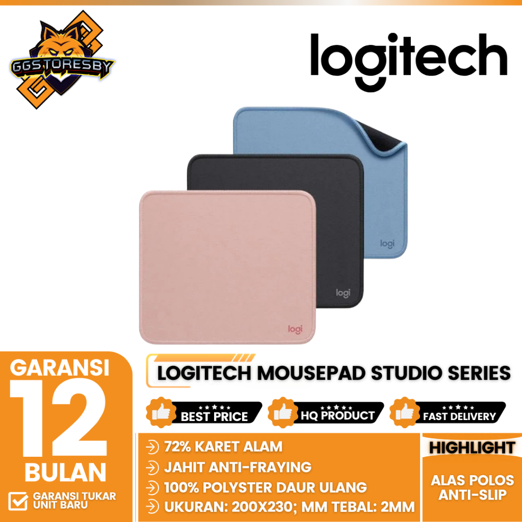 Jual Logitech Mouse Pad Studio Series Alas Polos Anti-Slip Mousepad ...
