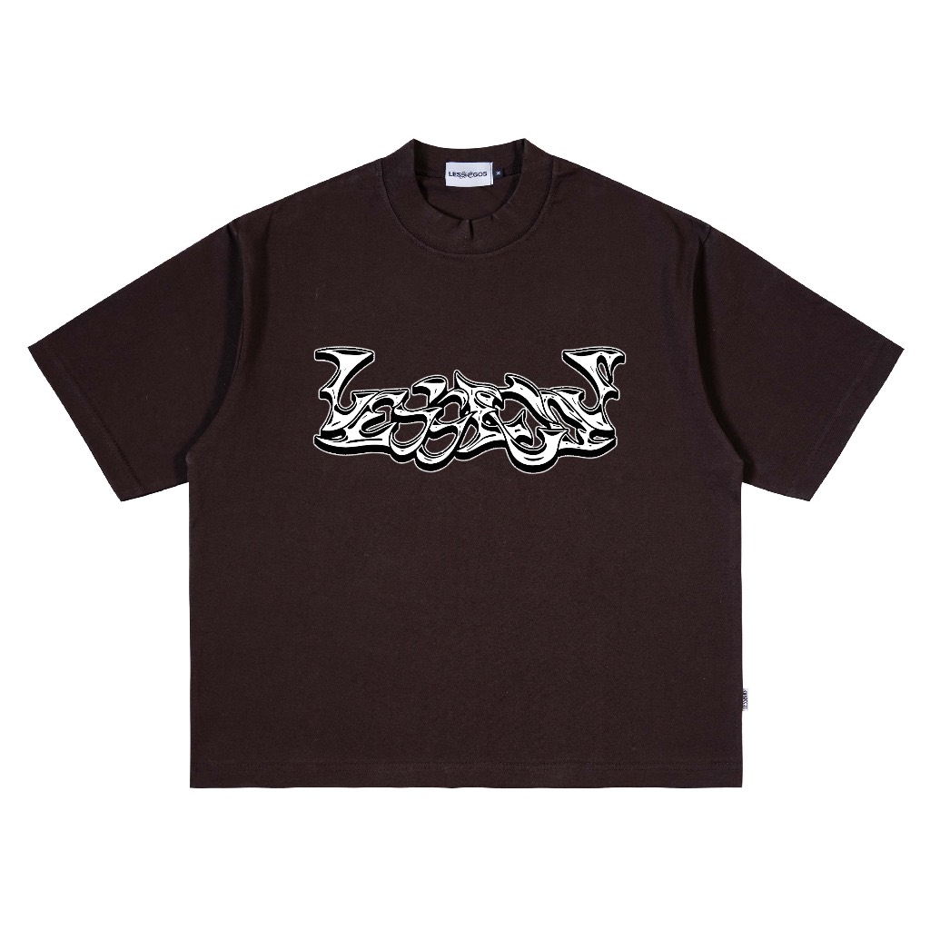 Jual Lessegos Boxy Tshirt Flocka Heavy Weight 16s Dark Brown | Shopee ...