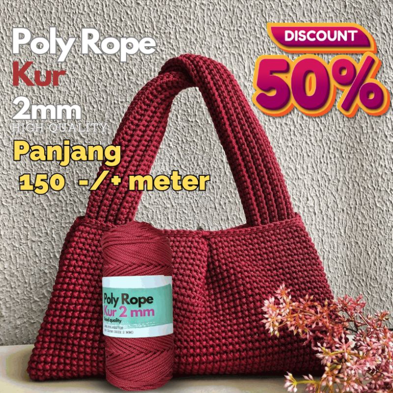 Jual BENANG RAJUT POLY ROPE 2MM 200 GRAM MURAH | Shopee Indonesia