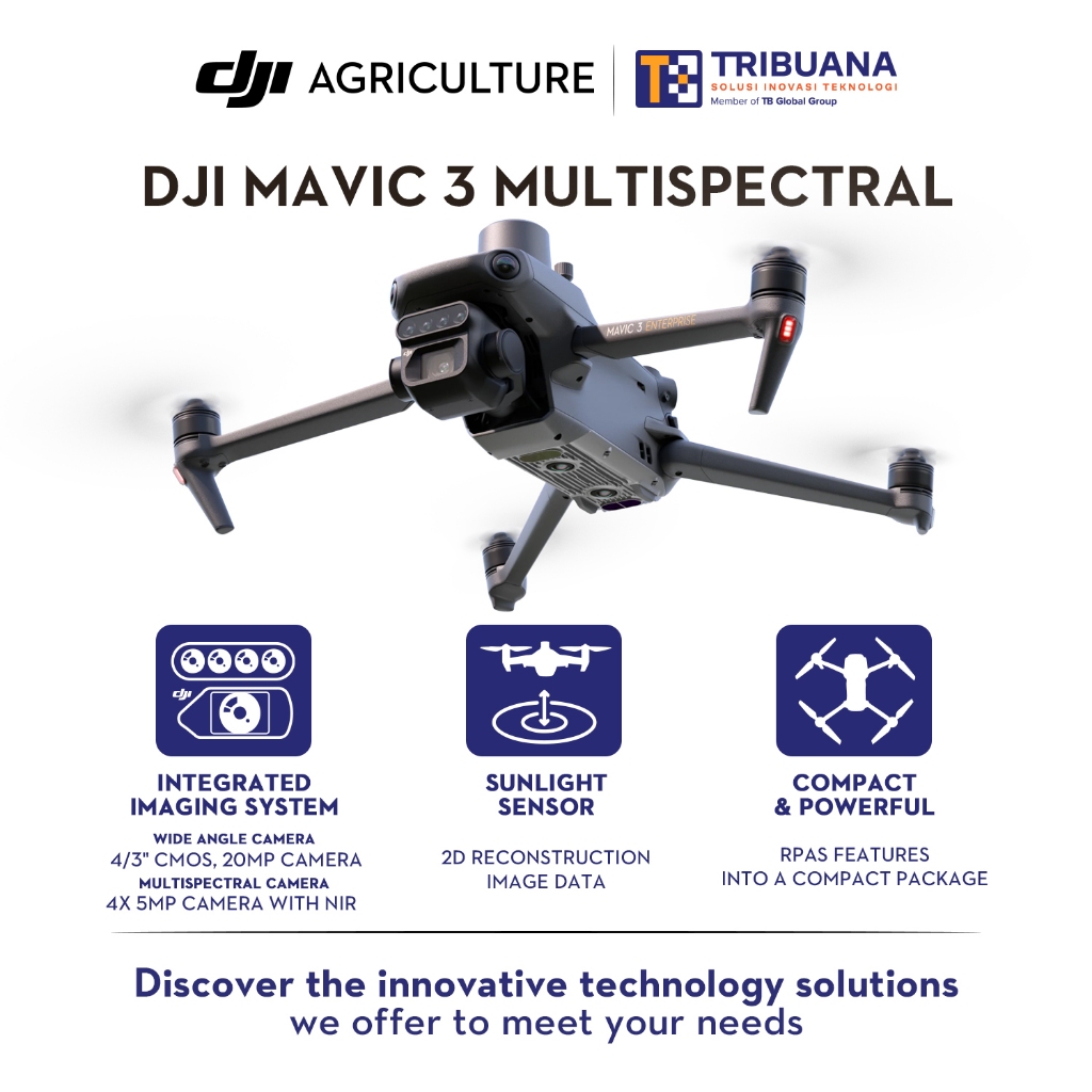 Jual DJI Mavic 3 Multispectral Camera Drone Survey Mapping Pemetaan ...
