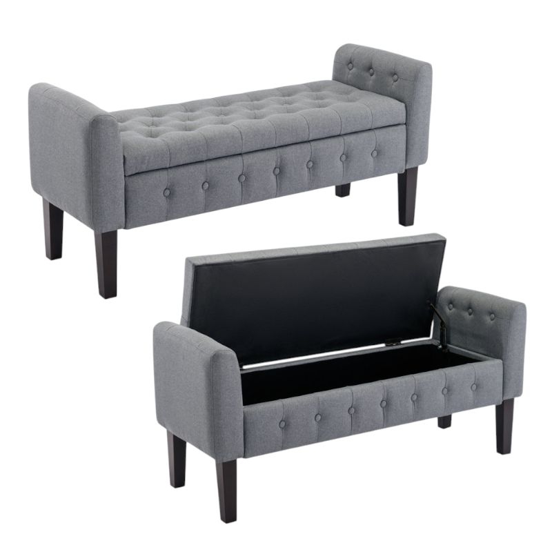 Jual ( 54 ) sofa storage box sandaran tangan lurus 120 cm penyimpanan ...