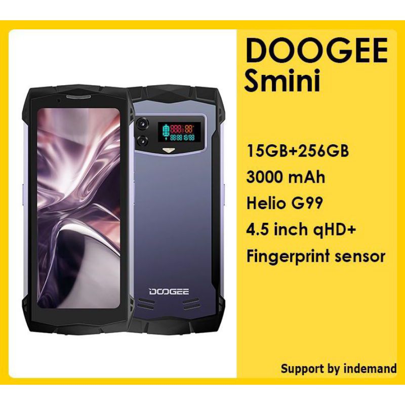 Jual DOOGEE Smini Helio G99 4.5 Inch qHD+ Fingerprint Sensor | Shopee ...