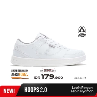 Aerostreet 37-44 Hoops Low 2.0 Putih Abu Muda Putih - Sepatu Sneakers Casual