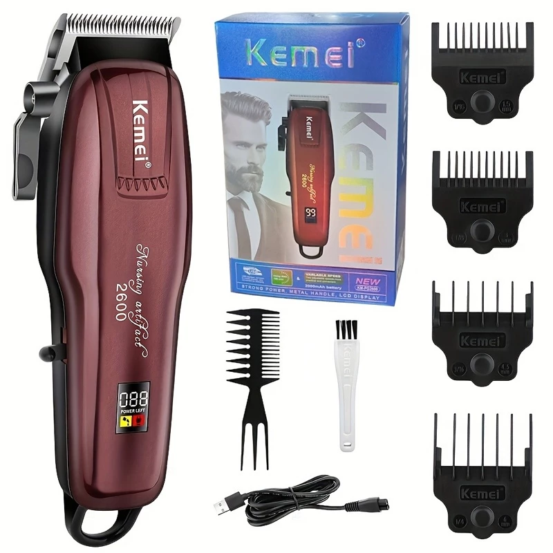 Kemei KM-PG2600 Alat Cukur Rambut Hair Clipper Rechargeable | AutoStock