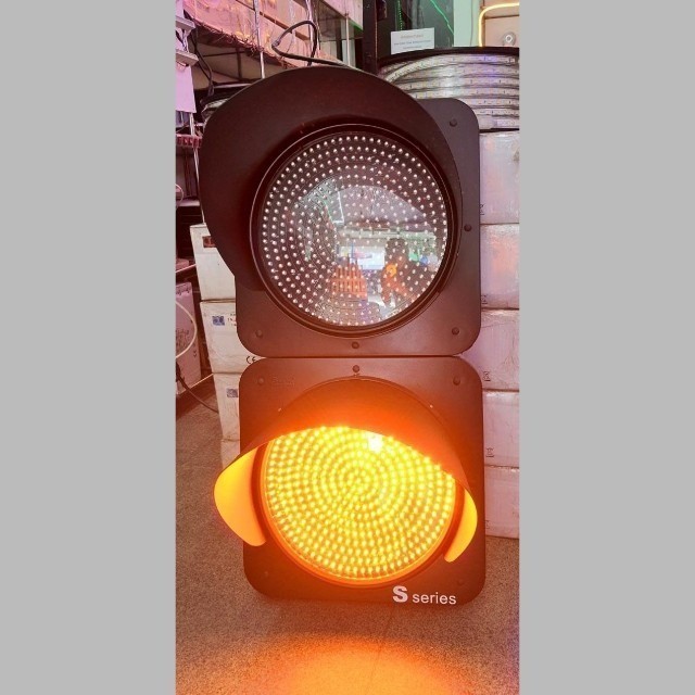 Jual Lampu warning light 30cm traffic jalan hati hati kuning 2 lampu 30 ...