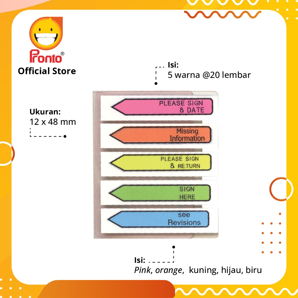Jual Pronto Sticknotes Film Arrow Printing (10 x 48 mm) | Shopee Indonesia