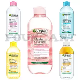 Micellar Water Garnier 400ml Pink Blue Biphase Rose Vitamin C