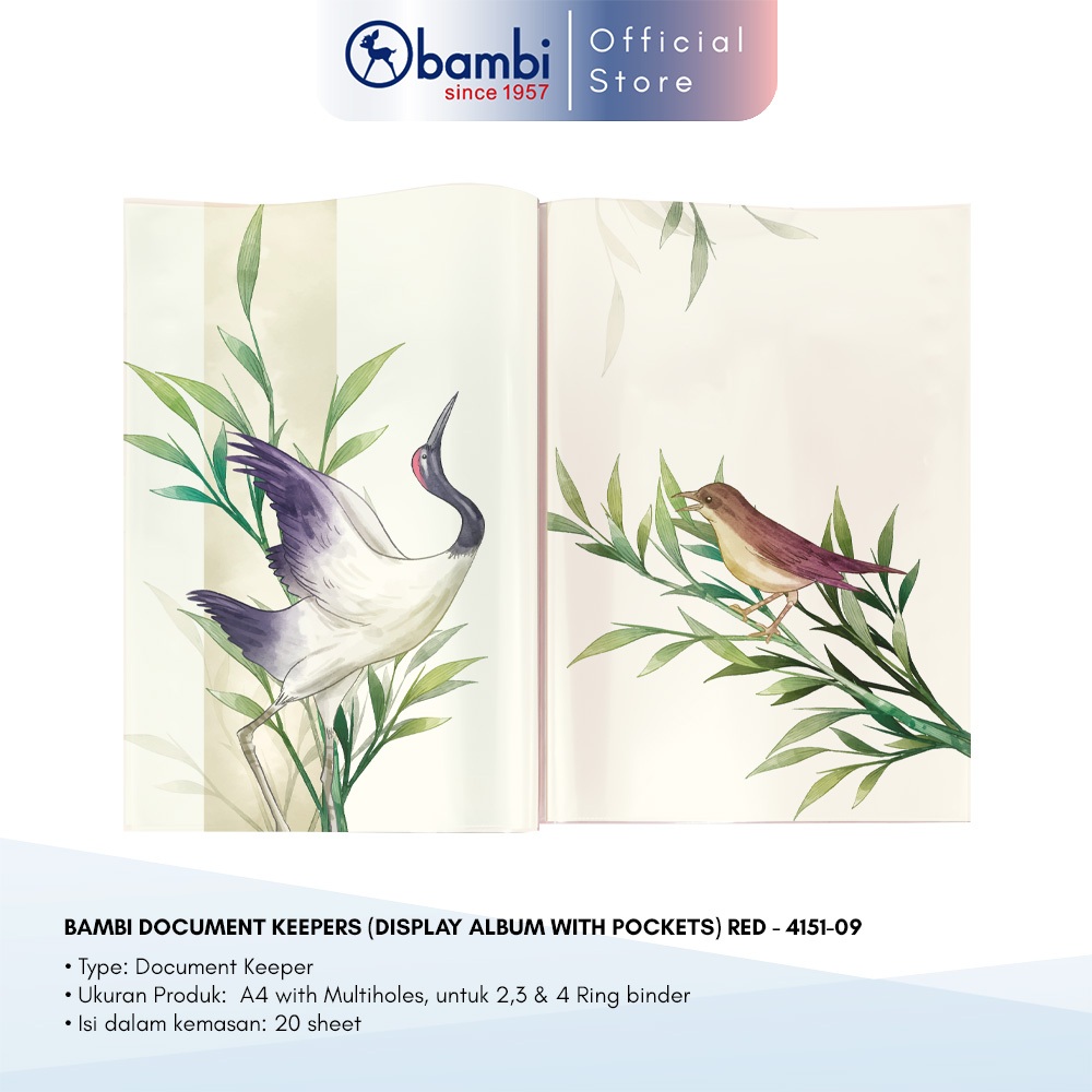 Jual Bambi Dokumen Folder A4 Isi 20 Pocket Tipe Document Pocket Edisi ...