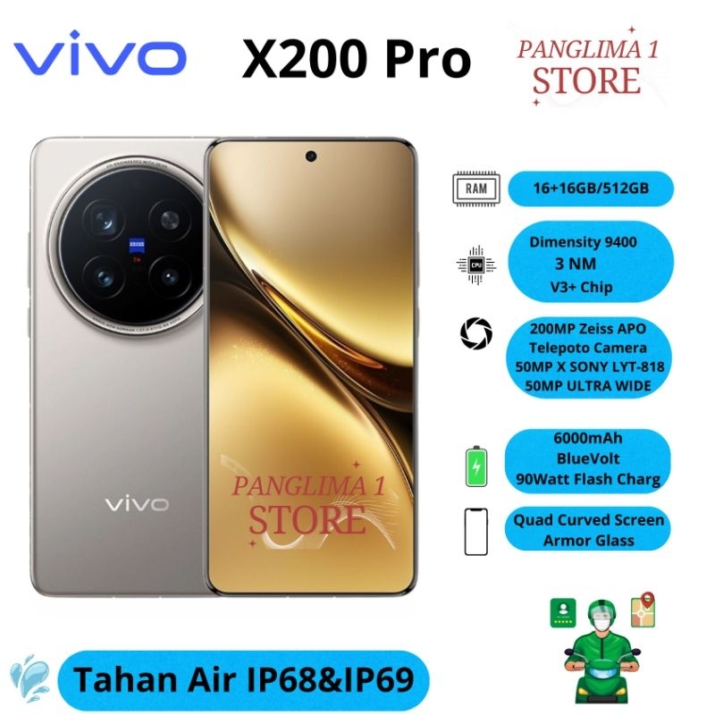 Jual New Vivo X200 Pro 5G [16+16GB Ram 512GB Rom] dimensity 9400 200MP ...