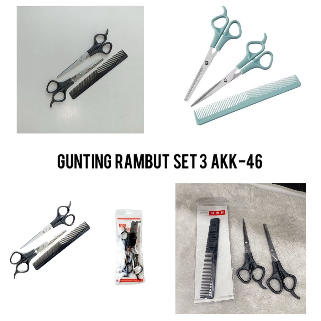 Jual GUNTING RAMBUT SET 3 AKK-46/Gunting Rambut Gunting potong ...