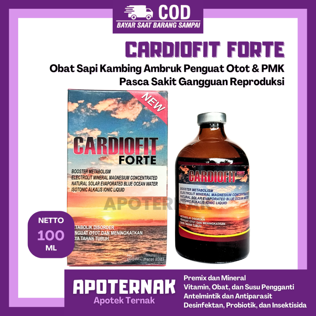 Jual CARDIOFIT FORTE 100ML - Obat Sapi Kambing Ambruk Penguat Otot ...