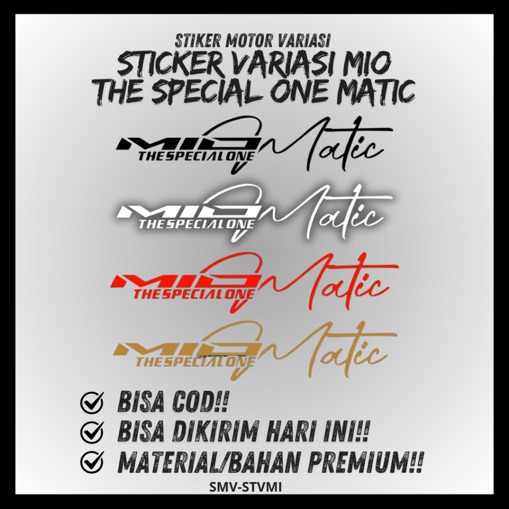 Jual STIKER VARIASI MIO SPORTY STICKER MIO MATIC SPECIAL ONE | Shopee ...