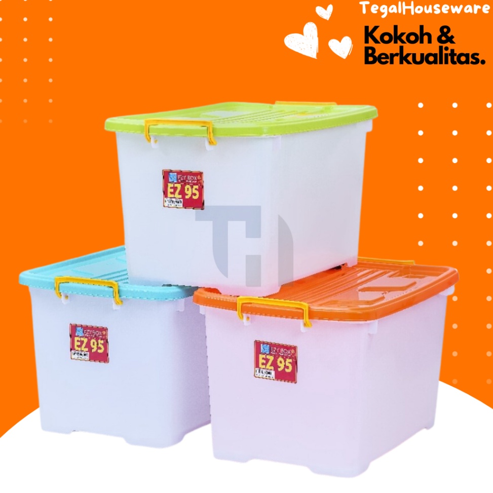 Jual Modern PROMO QEIZASHOP EZY STORAGE BOX 95 LITER CONTAINER BOX ...